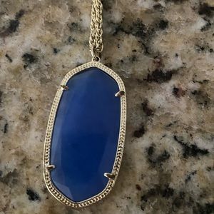Kendra Scott Faceted Reid Long Pendant Necklace - royal blue